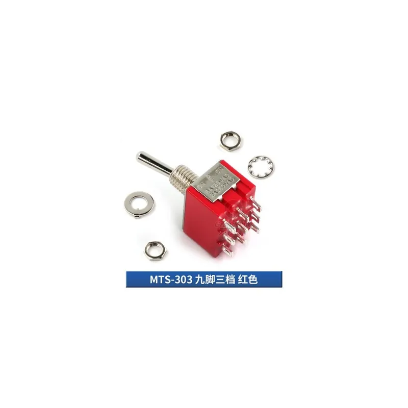 1db-MTS-303(ON)-OFF-(ON)-Mini 3-6 Tűs 6mm Ön-Újraindító Váltókapcsoló ON-(ON)DPDT Mini Váltókapcsoló 6A/125V 3A/250V MTS Azonnali szállítás