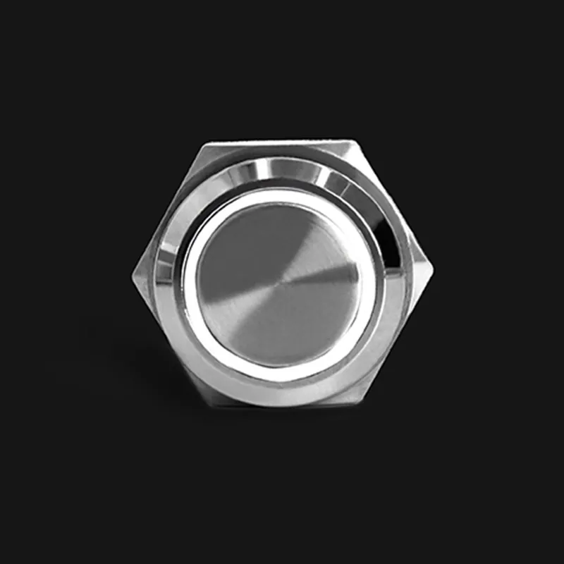 12mm-Azonnali Ön-Újraindító-9-30V(12V)-Fehér Kör-Vízálló LED Azonnali Reteszelt Autó motor hálózati kapcsoló Bestseller