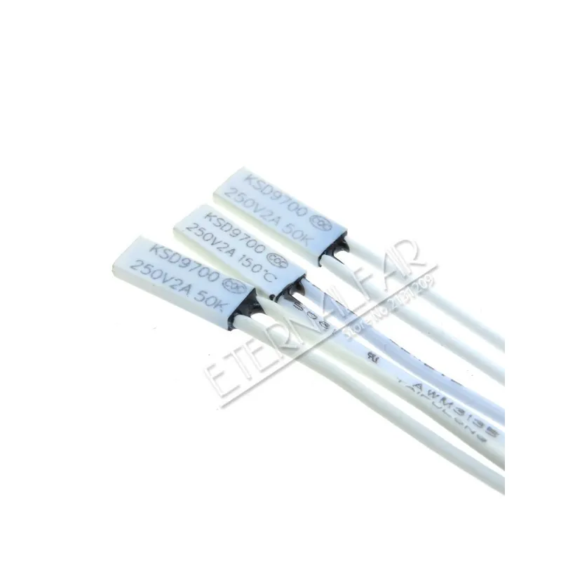 Végkiárusítás 2db-Normál Zárt-NC-105 Celsius fok-TB02 KSD9700 250V 2A Biztosíték Bimetál lemez Hőmérséklet kapcsoló Termosztát Hővédő