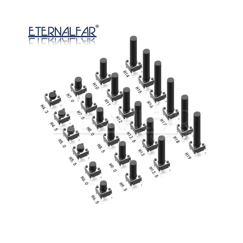 Gyors kiszállítás 6X6mm DIP4 széria-20db-Magasság 9,5mm-érintős Nyomógomb kapcsoló 12V réz 4 Tűs DIP2 SMD Mikrokapcsoló Otthoni használatra