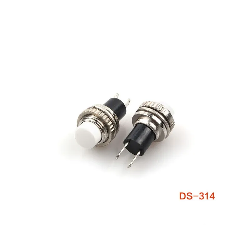 DS-314-06-DS-316 DS-314 10mm Fekete Zöld Sárga Kék Fehér Piros OFF-Pillanatnyi ON 0,5A 250VAC Távvezérlő Nyomógomb kapcsoló Különleges ajánlat