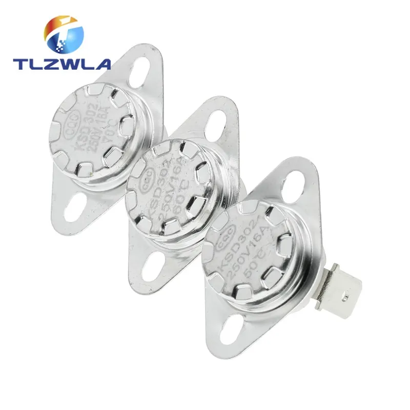 92 Celsius fok-KSD302 16A 250V 40-180 fok Kerámia KSD301 Normál Zárt Hőmérséklet kapcsoló Termosztát 45 55 60 65 70 75 80 85 Vedd meg online
