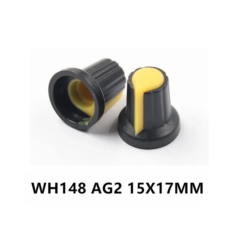 Biztonságos vásárlás 15X17MM Sárga-5db 20 Pozíciós 360 fokos forgó kódoló EC11 5 Tűs Fogantyú Beépített nyomógombos