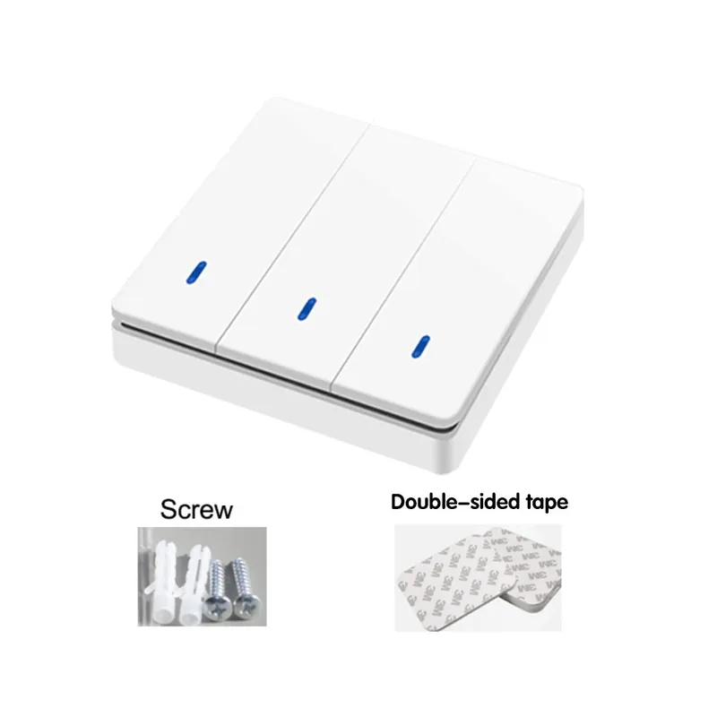 1W-3sávos-Vezeték nélküli Smart/Okos kapcsoló világítás 433Mhz RF 86 Fali Panel kapcsoló Távvezérlő Mini Relé vevővel 220V LED Kiárusítás