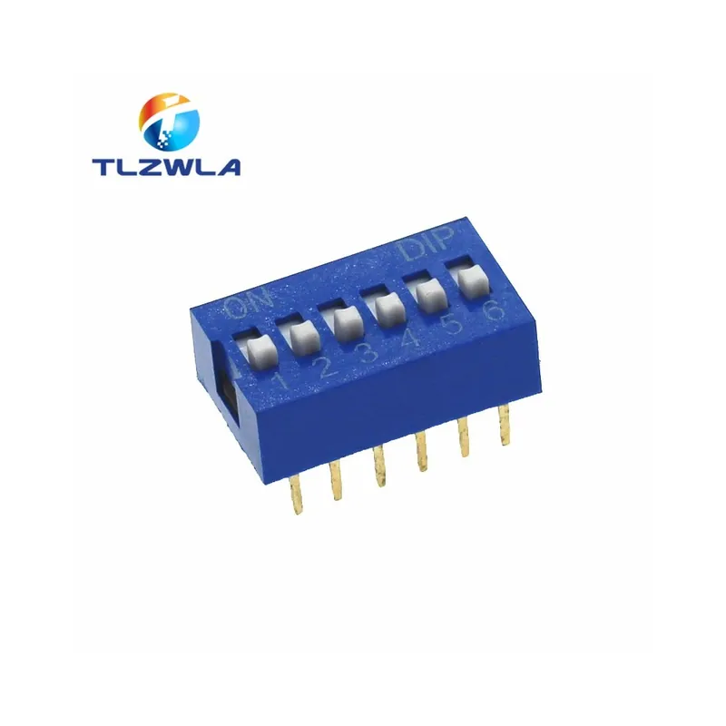 Utolsó esély 6 Tűs-Kék-10db Piros Kék Váltókapcsoló távköz 2,54MM DIP Tárcsakód kapcsoló 1 2 3 4 5 6 7 8 9 10 12 Tűs Gyors kapcsoló