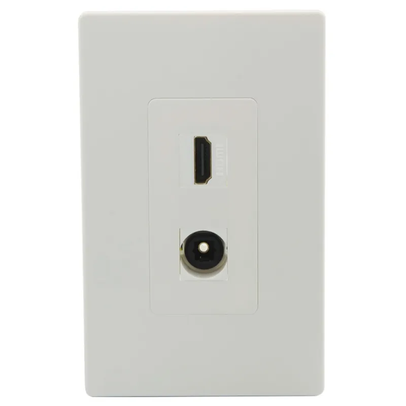 Szezonális akció Új Dizájn 1 soros Csavar nélküli Dekoratív stílusú Toslink Digitális Audió szál 1 Portos HDMI V2.0 Anya - Anya Fali lemez