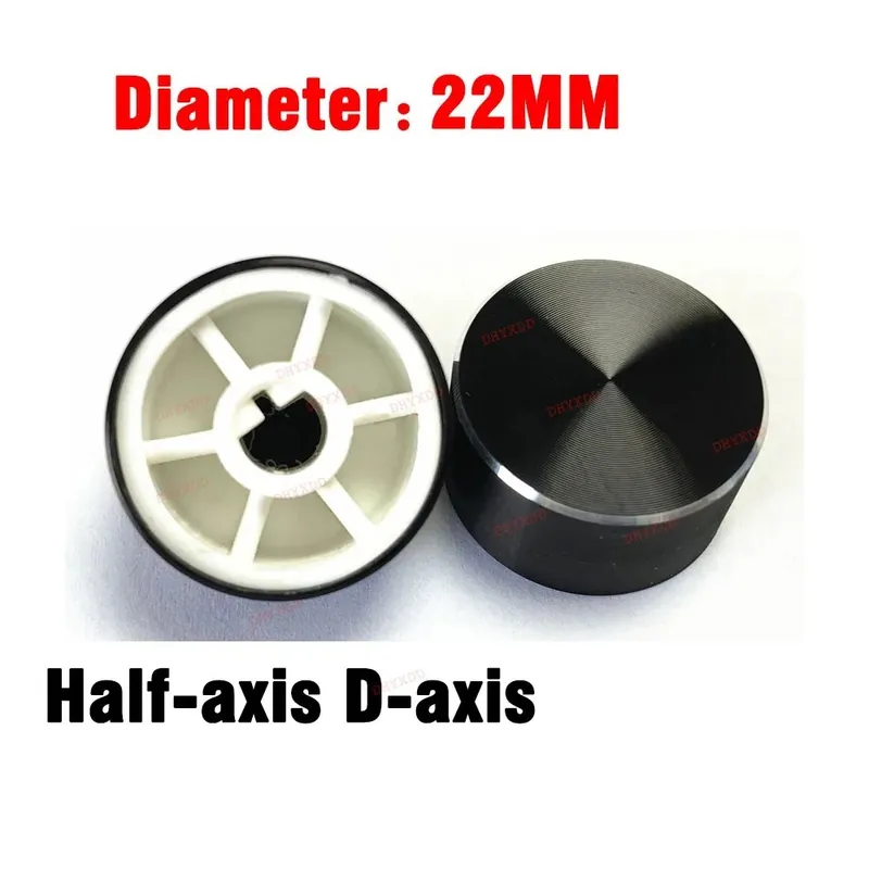 1 db 22x12mm 6mm Tengelyfurat Alumínium ötvözet Potenciométer Gomb Fekete (Féltengelyes D-tengely) Utolsó esély