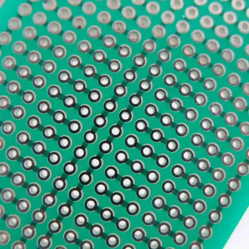 Árengedmény 2db 9x4,5cm 3er illesztési furat Fólialemez Vero tábla prototípus Fr4 Üvegszálas ónozott kenyértábla áramköri tábla PCB Platina
