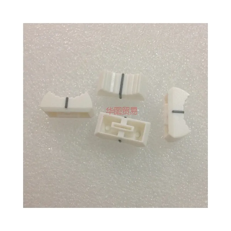 10db Fehér keverő Tompító Tábla Egyenes Csúszó Potenciométer Fader Gomb kupak / Nyomógomb kupak 8mm furat / Fader kupak 8mm Alacsony ár