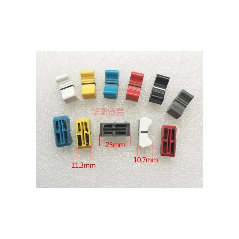 Legkelendőbb 6db Yamaha Allen & Heath Soundcraft keverőpulthoz Fader Gomb kupak Egyenes Csúszókapcsoló Potenciométer Nyomógomb Furat 19mm