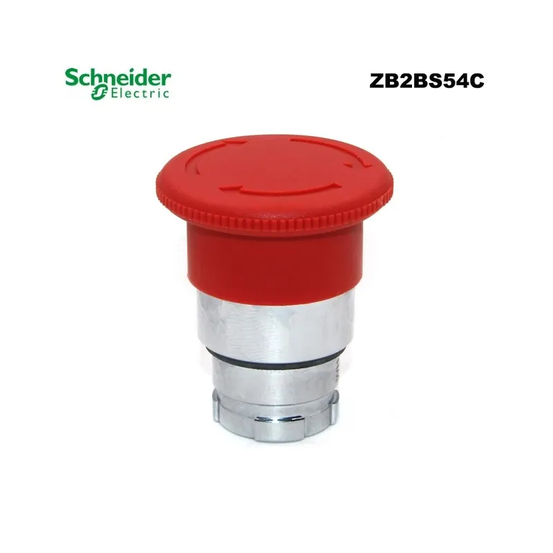 Exkluzív ajánlat Schneider Electric Elektromos ZB2BS54C Piros Vészleállító Gomb Fejű ZB2-BS54C XB2B szériás Fém Vészleállító Gomb fej