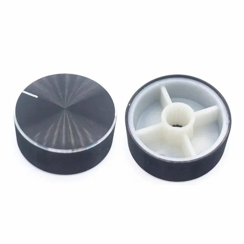 Legkelendőbb 25* 10MM Alumínium ötvözet Potenciométer Gomb kupak Kódoló hangerő Vezérlő Gomb Audio Gomb belső furat 6MM
