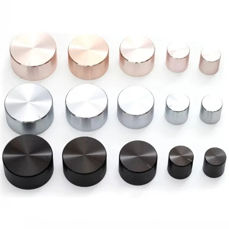 Arany színű 25X6mm tengely furat Alumínium ötvözet Potenciométer gomb (Recézett tengely átmérő) Akciós ár