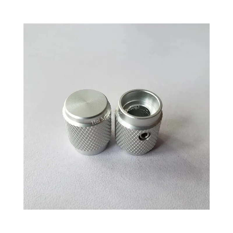 12,5X16X6mm Ezüst színű-6db Alumínium ötvözetű gomb Recézett Fekete Tömör Kódoló Potenciométer gomb kupak Hangerő Kapcsoló gomb Kiárusítás