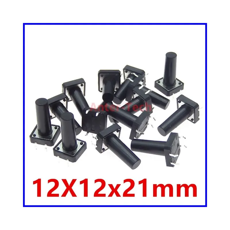 Akció 12X12X21mm-20db Nyomógomb Mini Nyomógombos Kapcsoló Mikrokapcsoló 12x12 12*12*4,3mm 5mm 6 7 8 9 10 11 12 mm 4tűs Nyomógomb