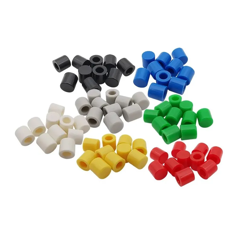 Ajánlat Mind a 7 színből 10-10db-70db/szett Műanyag A56 gomb kupak 7 színben 6x6mm A56 Kerek Nyomógombos Kapcsoló kupak készlet 6mm