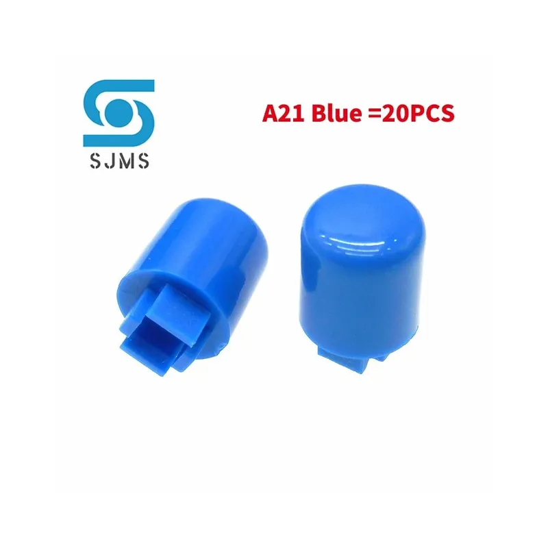 Olcsóbb Kék-20db B3F-4055 12*12*7,3mm Négyzet alakú Kapcsolóhoz A21 Kerek Kulcsos kapcsoló gomb kupak Kapcsoló gomb kupak