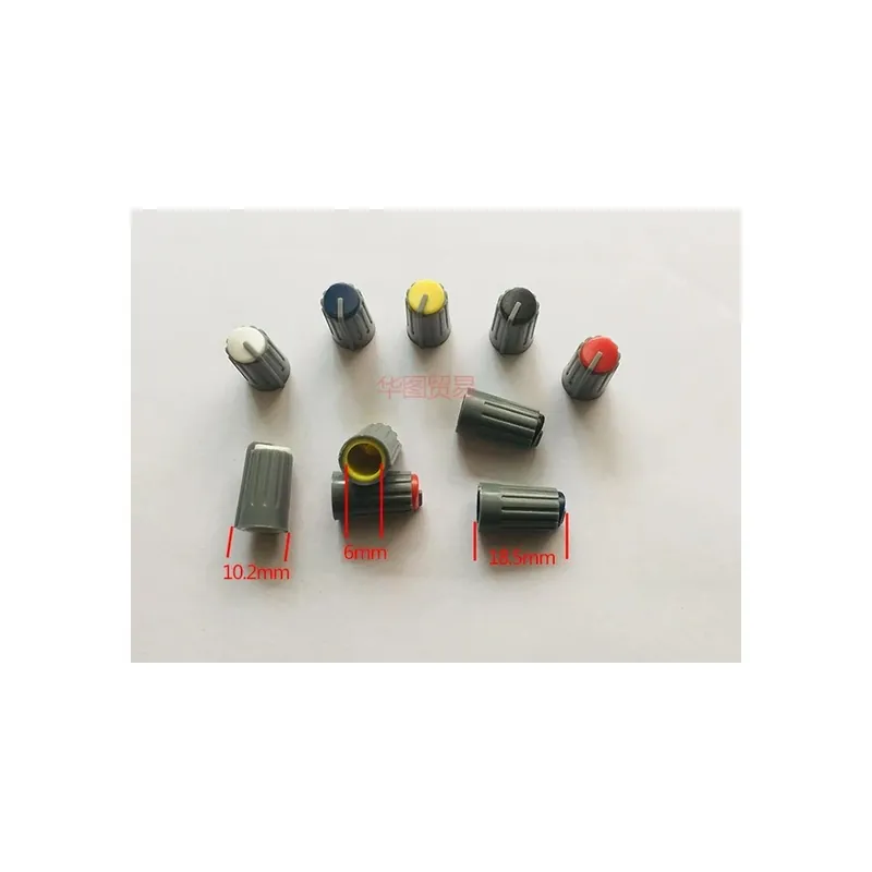 Fehér-10db BEHRINGER XENYX802 1204USB QX-1002USB Professzionális Hangkeverő gombhoz kupak Magasság 18,5mm Féltengely Furat 6mm Biztonságos fizetés