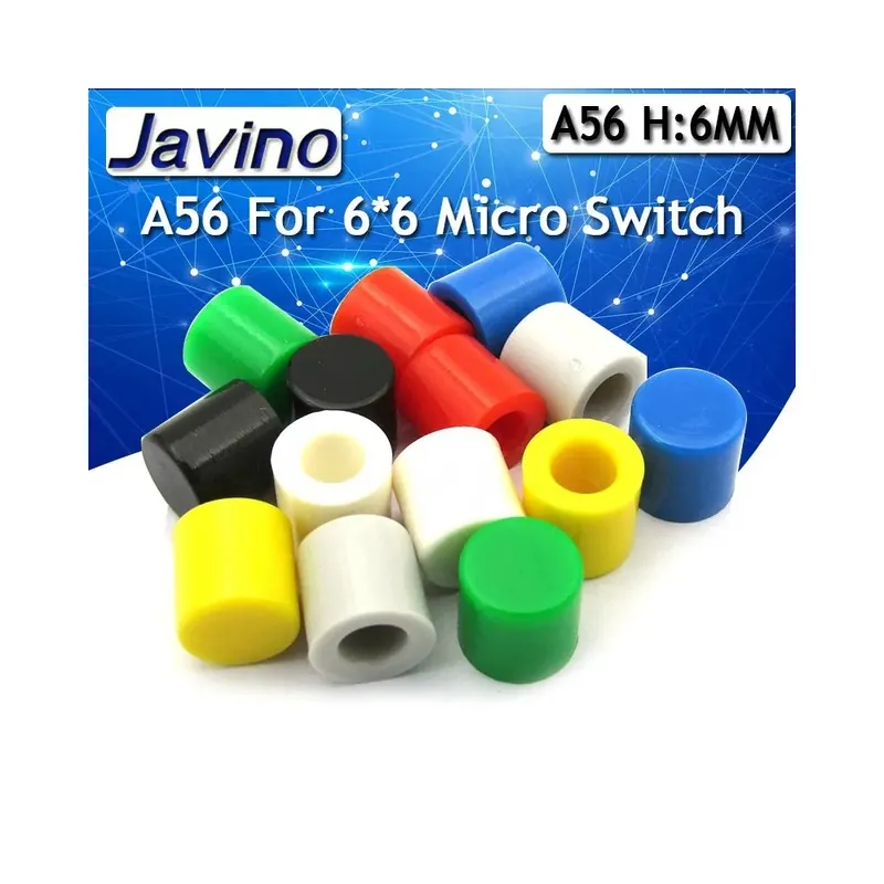 Zöld-50db Kulcsos kapcsoló kupak Nyomógomb kupak Műanyag kupak 6x6mm-es Arduino Mikrokapcsolóhoz Nyomógombhoz Olcsóbb