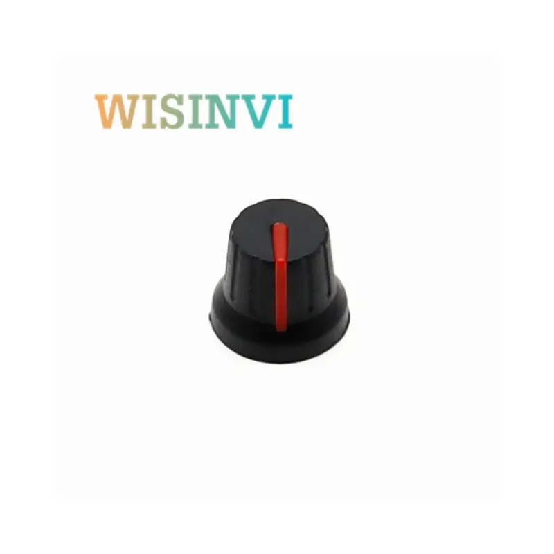 Kihagyhatatlan ajánlat Piros-10db 18*16mm Gumi gomb Virágtengely Belső furat 6mm Potenciométer Teljesítményerősítő Hangerő állító Kapcsoló kupak