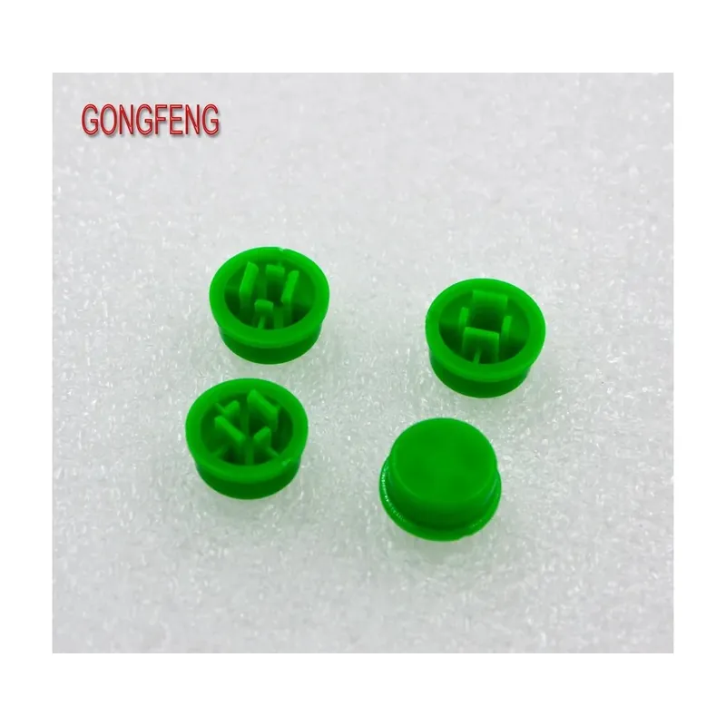 Zöld-GONGFENG 100db Új Kapcsoló gomb kupak A24 B3F 12*12*7,3 Kerek Kapcsoló gomb kupak Kapcsolóhoz Bestseller