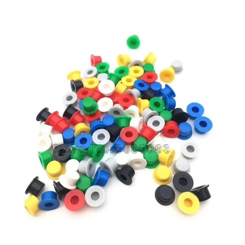 Zöld 3,4mm-100db/csomag Kulcsos kapcsoló kupak A101 Külső átmérő 5,5 Magasság 4,5 - 6*6 Kerek furatú gombhoz Kapcsolóhoz Kupak Legnépszerűbb