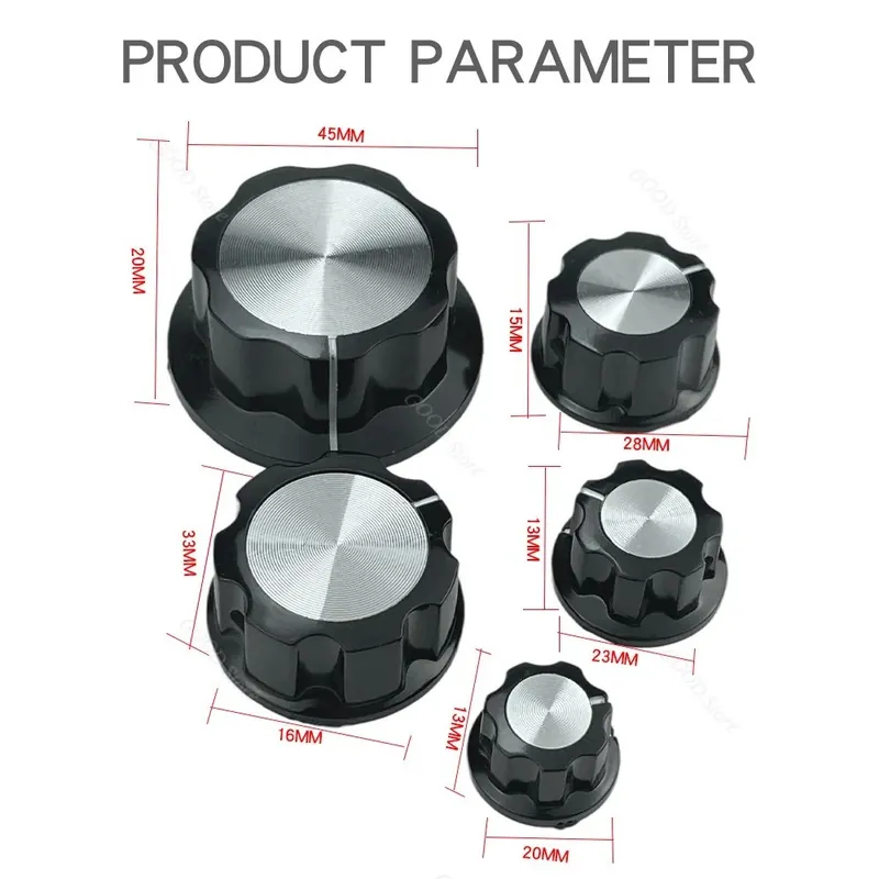 MF tömítés-10db/csomag MF-A01/A02/A03/A04/A05 Potenciométer gomb Bakelit Potenciométer gomb kupak Átmérő Belső furat 6mm Akciós ár